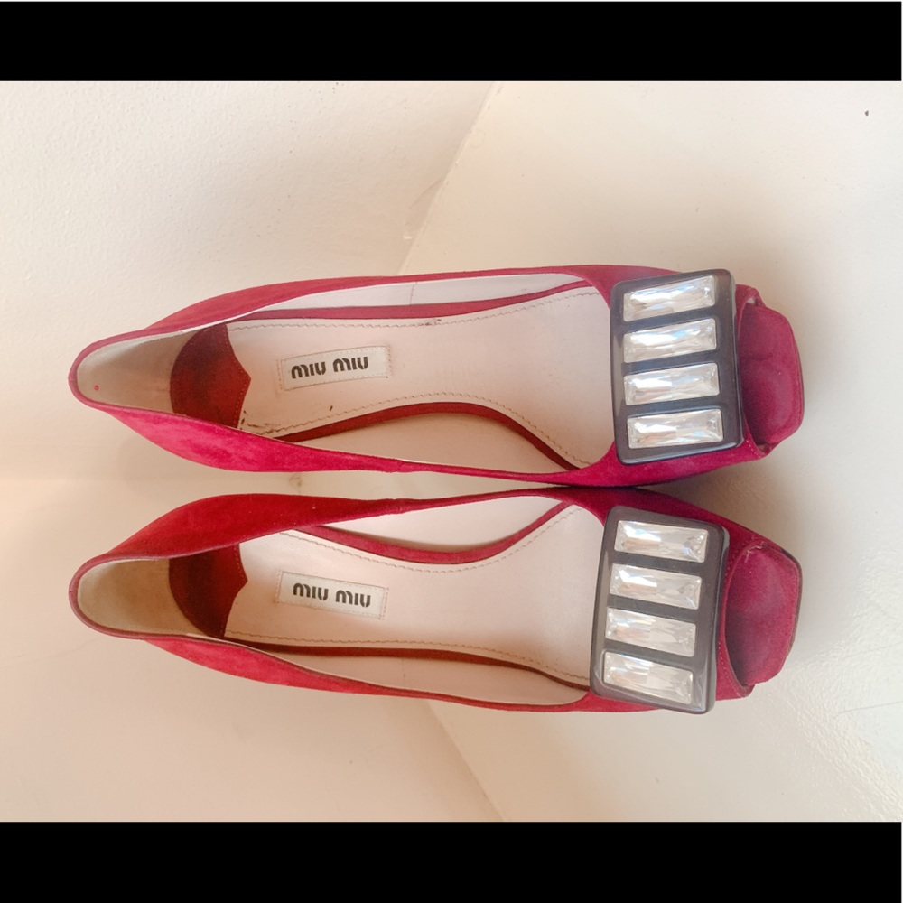 MIUMIU PURPLE HEELED SHOE
